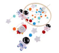 ibasenice Mobile de Berceau Main Mobile Astronaute Feutre Thématique pour Crèche Décoration Apaisante