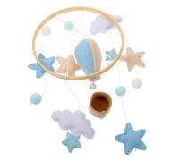 ibasenice Mobile Pour Berceau Fille En Feutre Doux Nuage Et Montgolfière Décoration Chambre Bébé Suspendu Léger Et Attrayant Pour Stimulation Visuelle Ensemble Suspendu Garçon Et Filles