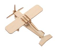 ibasenice Modèle Avion Bois à Peindre DIY Maquette Bois Naturel pour Garçon Fille Puzzle Éducatif à Assembler Décoration Rétro Bureau et Projets Scolaires