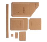 ibasenice Modèle de Papier Kraft Marron pour Cuir 7 Pièces Bords Arrondis, Style Moto, Réduit les Erreurs Courantes, pour Sacoche Poitrine Homme Artisanale
