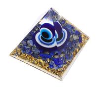 ibasenice Modèle de Pyramide Décorative en Lapis-Lazuli Bleu, Ornement Pratique et Polyvalent pour Décoration de Bureau ou Maison, Forme Pyramidale Unique et Créative
