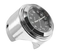 ibasenice Montre de Guidon Moto Alliage Aluminium Horloge Étanche et Antipoussière Thermomètre Intégré Installation Facile pour Tableau de Bord de Moto