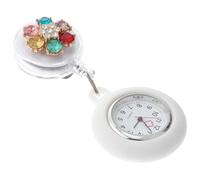 ibasenice Montre De Poche D’infirmière Suspendue Quartz Garçon Et Filles, Cadran Clair, Plastique Léger, Extensible, Usage Médical Élève Et Professionnel, Facile à Lire, Diamètre Moyen