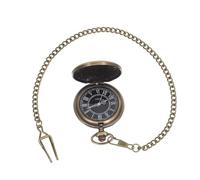 ibasenice Montre de Poche Homme Mécanique Vintage avec Chaîne Détachable Cadran Chiffres Romains Grand Bronze Accessoire Rétro Élégant
