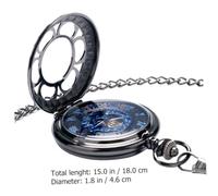 ibasenice Montre de Poche Mécanique Rétro Creuse avec Chiffres Romains Design Vintage Léger et Précis Cadeau Élégant pour Hommes et Femmes