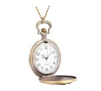 ibasenice Montre de Poche Vintage à Quartz avec Chaîne pour Femmes et Hommes Collier Suspendu Léger à Décor Rose Rétro Bijou Pratique et Élégant