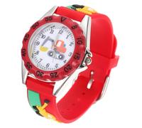 ibasenice Montre Numérique Garçon Fille Ajustable Silicone Rouge Montre Bracelet Garçon Fille et Éducative pour Apprendre Heure