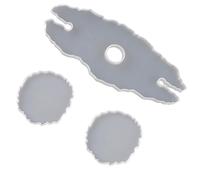 ibasenice Moule en Silicone Flexible et Facile à Démouler pour Porte-verres DIY Blanc, Moule Créatif pour Supports de Verre et Sous-verres