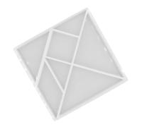 ibasenice Moule en Silicone Transparent pour Résine Époxy, Flexible et Résistant, pour Fabrication de Puzzle Tangram DIY et Artisanat Créatif