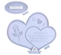 ibasenice Moule Silicone Époxy Forme Cœur pour Saint-Valentin, Flexible et Résistant la Déchirure, 1 Pièce Blanche, Loisirs Créatifs et Moulage DIY Décoration