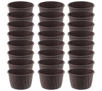 ibasenice Moules à Pâtisserie Jetables Pratiques Caissettes à Muffins Forme Élégante 50 Blanches en Papier Alimentaire pour Fêtes de Thé et Douches Nuptiales