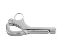 ibasenice Mousqueton Autobloquant en Acier Inoxydable 8 Mm, Crochet Pélican à Dégagement Rapide pour Cordage Marin, Manille de Gréement Robuste, Accessoire de Bateau Sécurisé pour