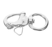 ibasenice Mousqueton Rond en Acier Inoxydable 316, Clip à Dégagement Rapide, Manille Extérieure 25x76 Mm, Boucle de Corde pour Activités Plein Air, Randonnée et Plongée