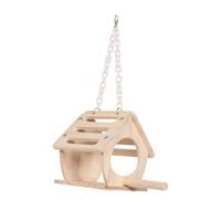 ibasenice Nichoir avec Balançoire et Perchoir pour Perroquets Suspendu et Fixe Maison Compacte pour Perruches Cockatiels et Petits Oiseaux Installation Murale ou Arbre Usage Intérieur et