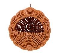 ibasenice Nid Suspendu Rotin Synthétique Tissé Main Abri Ventilé pour Perroquets et Perruches Maison Confortable pour Cage et Jardin Décor Naturel pour Oiseaux