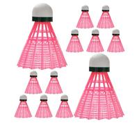 ibasenice Nylon Plastique Volant de Badminton Rose 12 Pièces | Débutants et Étudiants, Volants Extérieurs, Contrôle Facile, Usage Campus et Fitness