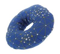 ibasenice Oreiller D'oreille Ergonomique Bleu Trou, Coussin Confortable en Coton Lavable pour Dormir Côté, Oreiller Ferme pour Piercing D'oreille, Support Cervical pour Personnes Âgées