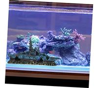 ibasenice Ornement pour Aquarium Résine Bateau Naufragé Décoratif Cachette pour Poissons Petit Décor Aquarium Réaliste Bleu