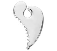 ibasenice Outil de massage Gua Sha : Outil facial Gua Sha en alliage d'aluminium - Masseur à bord dentelé en métal, grattoir sculptant le visage pour les soins de la peau, argent