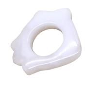 ibasenice Outil de Massage Visage en Pierre Naturelle Anneau, Roller Gua Sha pour Soin du Visage, Accessoire Esthétique Compact et Pratique