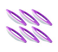 ibasenice Outil de Polissage D'ongles en Plastique Abs Pourpre, Léger et Précis, 6 Pièces, pour Usage Professionnel et Voyage, Brosses pour Modeler Bords des Ongles