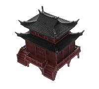 ibasenice Pagoda Sculpture Micro Landscape Ornament for Bonsai and Fairy Gardens Chinese Style Miniature Pavilion Figurine for Desk and Bookshelf Decor
