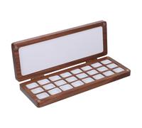 ibasenice Palette Aquarelle de Voyage en Bois, Coffret de Peinture 24 Compartiments, 1ml, Couleur Café, Portable et Léger, pour Artistes et Étudiants, Croquis de Paysage