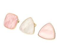 ibasenice Palette de Manucure Bague 3pcs en Résine pour Pigments et Fond de Teint, Support pour Présenter Œuvres D'art Ongles, pour Créations Nail Art à Domicile