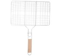 ibasenice Panier à Grillades pour Poissons Accessoires de Barbecue Grille en Treillis Métallique Panier de Cuisson pour Viandes et Légumes Pratique et Solide