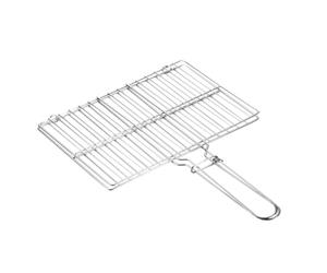 ibasenice Panier à Griller en Acier Inoxydable Épaissi pour Barbecue, Grillage Rigide, Chauffe Uniformément, Facile à Nettoyer, pour Camping en Plein Air et Barbecue à Domicile