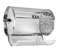ibasenice Panier Tournebroche en Acier Inoxydable Argenté Porte