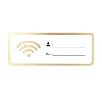 ibasenice Panneau Acrylique Wifi Réinscriptible Blanc, Facile à Utiliser, pour Affichage du Mot de Passe Réseau Maison Lieu Touristique