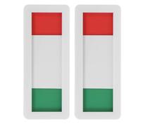 ibasenice Panneau Coulissant 2pcs en Acrylique de Confidentialité Blanc Indicateur Facile à Installer pour Bureaux et Salles de Conférence pour Porte Occupée/vacante