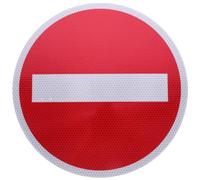 ibasenice Panneau de Signalisation Rappel Visuel, Alerte les Automobilistes Panneau D'entrée Absent en Aluminium Rouge pour Usines et Sous-sols