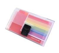 ibasenice Paquet à Documents A6 Imperméable 13 Pochettes Extensibles en Plastique, Fermeture à Bouton Pression, Grand Capacité pour École Filles