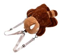 ibasenice Paquet à Dos en Peluche Motif Panda Roux Doux et Mignon Grand Format pour Femmes Paquet Bandoulière Kawaii à Dos en Fourrure Confortable et Spacieux pour École et Loisirs