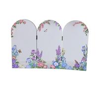 ibasenice Paravent Pliant Traditionnel Mini Décoration D'écran de Bureau en Acrylique Miroir, Séparateur Flexible de Table, Ornement Feng Shui, pour Bureau et Espaces Professionnels,