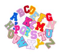 ibasenice Patchs Thermocollants Lettres Brodées en Éponge 52 Pièces, Appliques Pratiques à Coudre pour Accessoires Cheveux et Paquet à Dos, pour Activités DIY la Maison