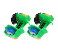 ibasenice Patins à roulettes Lumineux Verts Réglables pour Garçon et Filles et Adultes Chaussure de Patinage Confortable pour Sport en Extérieur Roller d'Entraînement Unisexe Adaptable