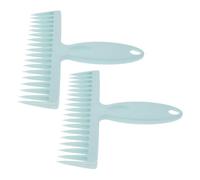 ibasenice Peigne à Cheveux Manuel en Pp Poignée Confortable, Outil de Nettoyage des Cheveux pour Balai, Lot de 2 Pièces Bleu, Design Pratique pour Usage Domestique