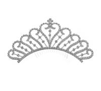 ibasenice Peigne à Cheveux Mariage en Alliage Argenté Couronne Élégante Cristaux, Facile à Clipser et Confortable Mariée Filles Lors D'anniversaires ou Séjour Romantique