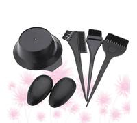 ibasenice Peigne Brosse Bol et Cache-oreilles en Pp Noir Kit Professionnel de Coloration Cheveux 5 Pièces Pratique et Protecteur pour Salon de Coiffure et Auto-coiffure