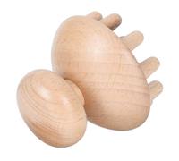 ibasenice Peigne de Massage en Bois de Hêtre Portatif Outil de Massage Tête Peigne d'Acupuncture Ergonomique pour Soulagement Musculaire et Stimulation du Cuir Chevelu 1 Pièce