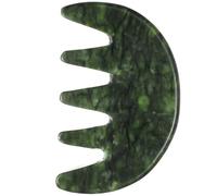 ibasenice Peigne de Massage Jade Naturel Lisse Outil Gua Sha Multifonction pour Massage Du Chevelu et Stimulation des Méridiens Soulagement Shiatsu Cadeau Relaxant pour Corps et Tête