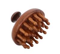 ibasenice Peigne Massage Cheveux Bois Naturel avec Picots Denses Peigne Massage Chevelu pour Soulager Démangeaisons et Pellicules Outil Relaxant Tête et Corps Design Disque