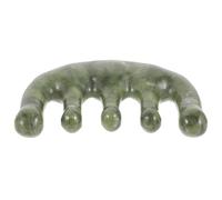 ibasenice Peigne Massage Gua Sha en Jade Vert pour Cuir Chevelu, Démêlage et Prise en Main Confortable, pour Soins Capillaires et Présents de Noël