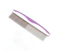 ibasenice Peigne Puce Pour Animaux De Compagnie Acier Inoxydable Avec Tête Ronde Et Poignée Antidérapante