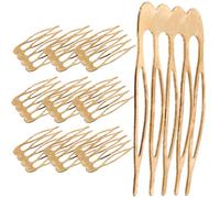 ibasenice Peignes à Cheveux Français Côté Doré, Accessoire Polyvalent pour Cheveux Maintien Sécurisé Lot de 10 pour Créations de Coiffures et Mariages