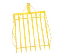 ibasenice Pelle à Grains Multifonction pour Jardinage Agricole, Pelle à Bêcher en Métal Jaune Renforcé, Tête Extra-Large pour Creuser et Transplanter, Outil Jardin et Solide