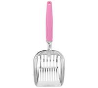 ibasenice Pelle à Litière pour Chat en Métal Solide Tamis Fin Taille Moyenne 306 X 109 X 45 CM Couleur Rose pour Nettoyage Hygiénique et Rapide du Bac à Litière Accessoire Léger et